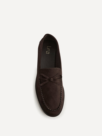 Truly Brown Faux Suede Loafers