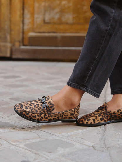 Truly Leopard Print Loafers