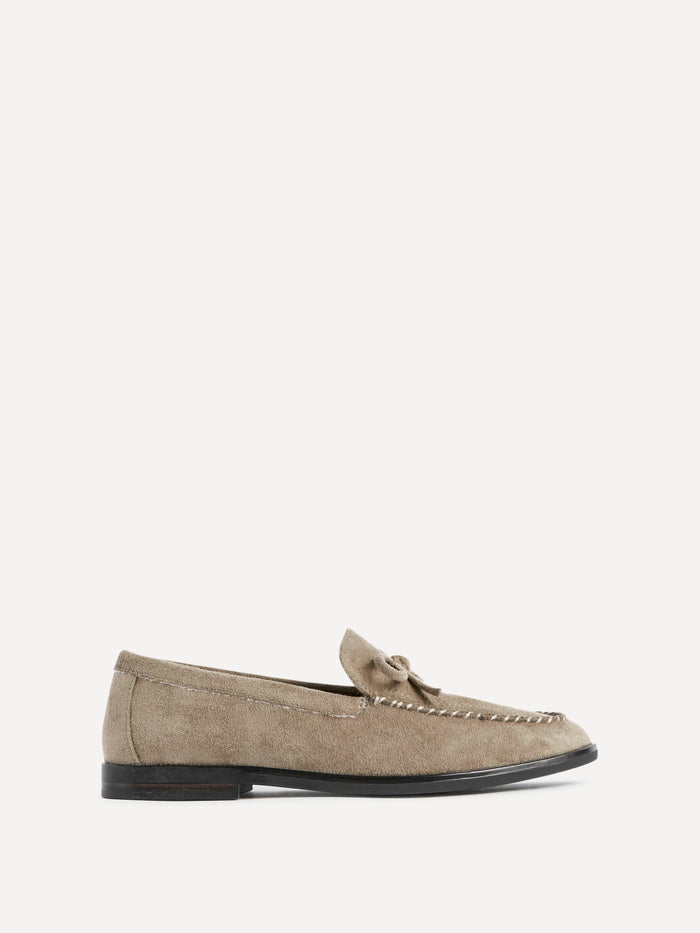 Truly Taupe Faux Suede Loafers