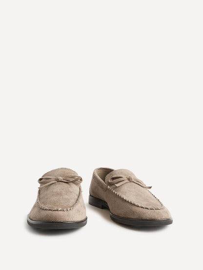 Truly Taupe Faux Suede Loafers
