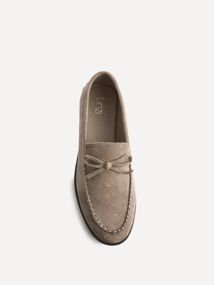 Truly Taupe Faux Suede Loafers