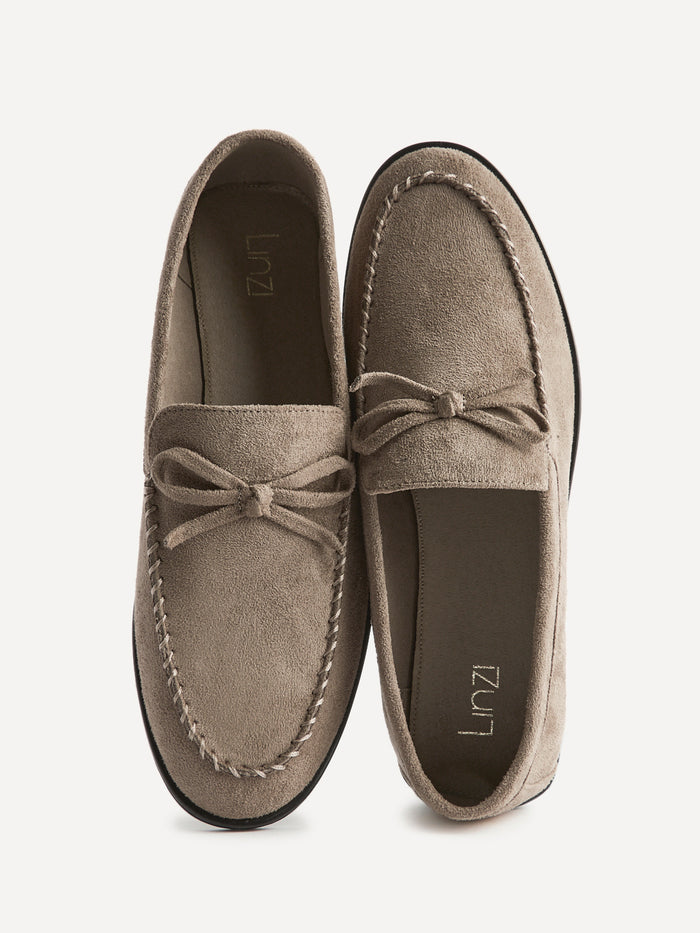 Truly Taupe Faux Suede Loafers