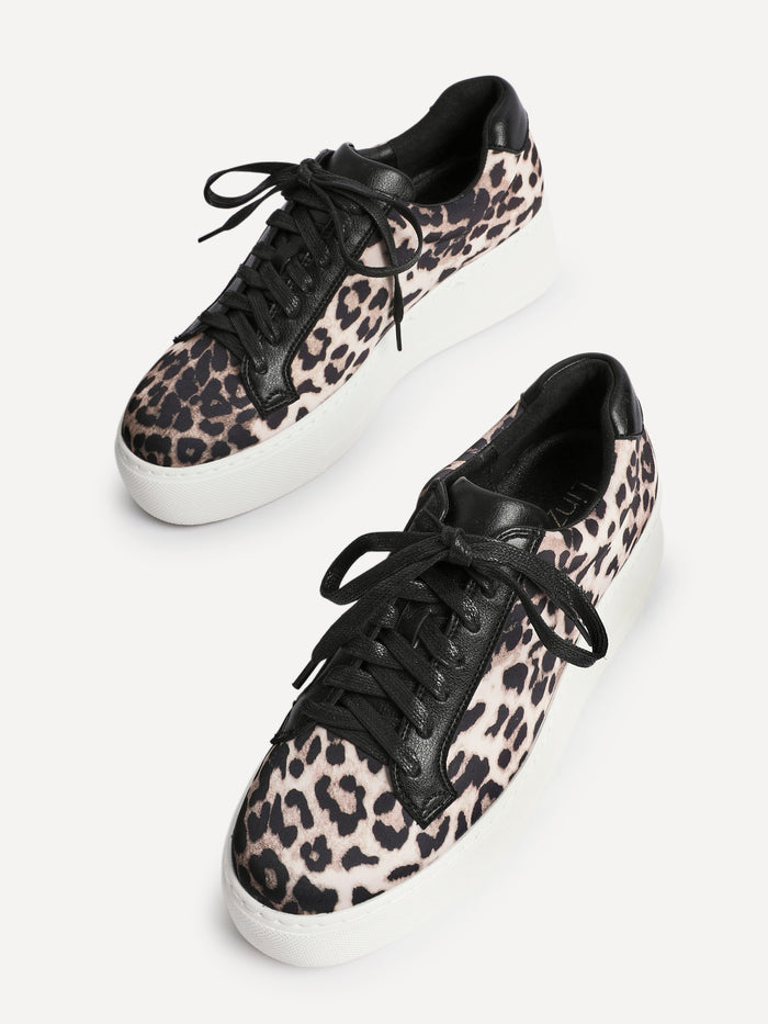 Twyla Leopard Print Trainers