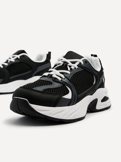 Venture Black Mesh Trainers