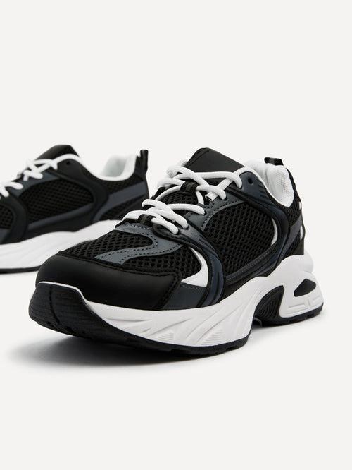 Venture Black Mesh Trainers
