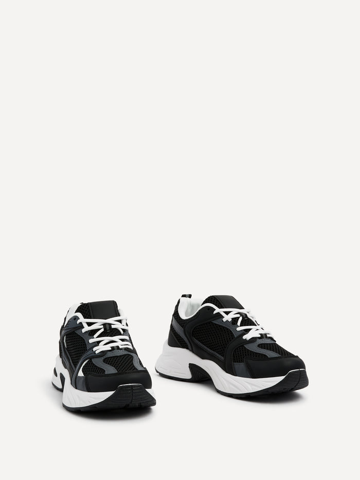 Venture Black Mesh Trainers
