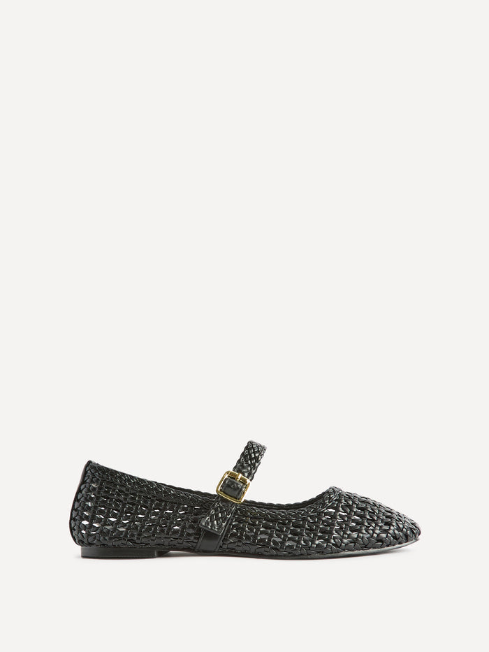 Vienna Black Mary Jane Flats