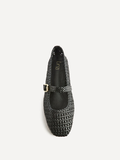Vienna Black Mary Jane Flats