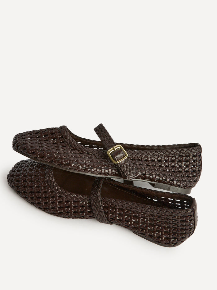 Vienna Brown Mary Jane Flats