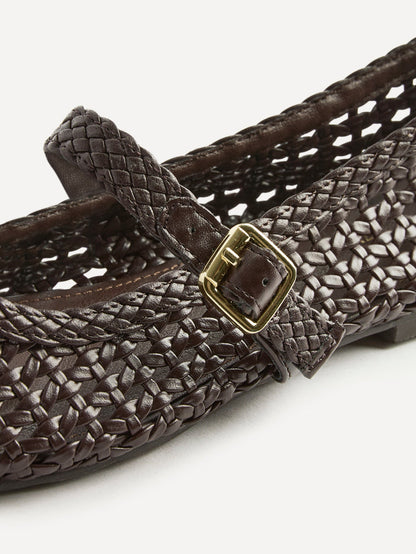 Vienna Brown Mary Jane Flats