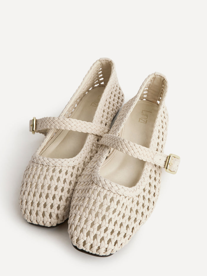 Vienna Ivory Mary Jane Flats