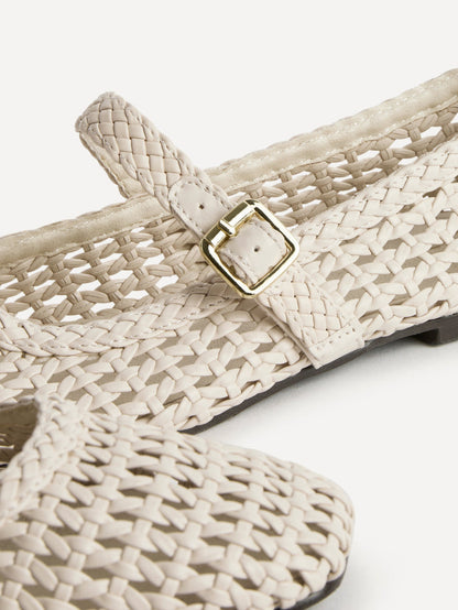 Vienna Ivory Mary Jane Flats