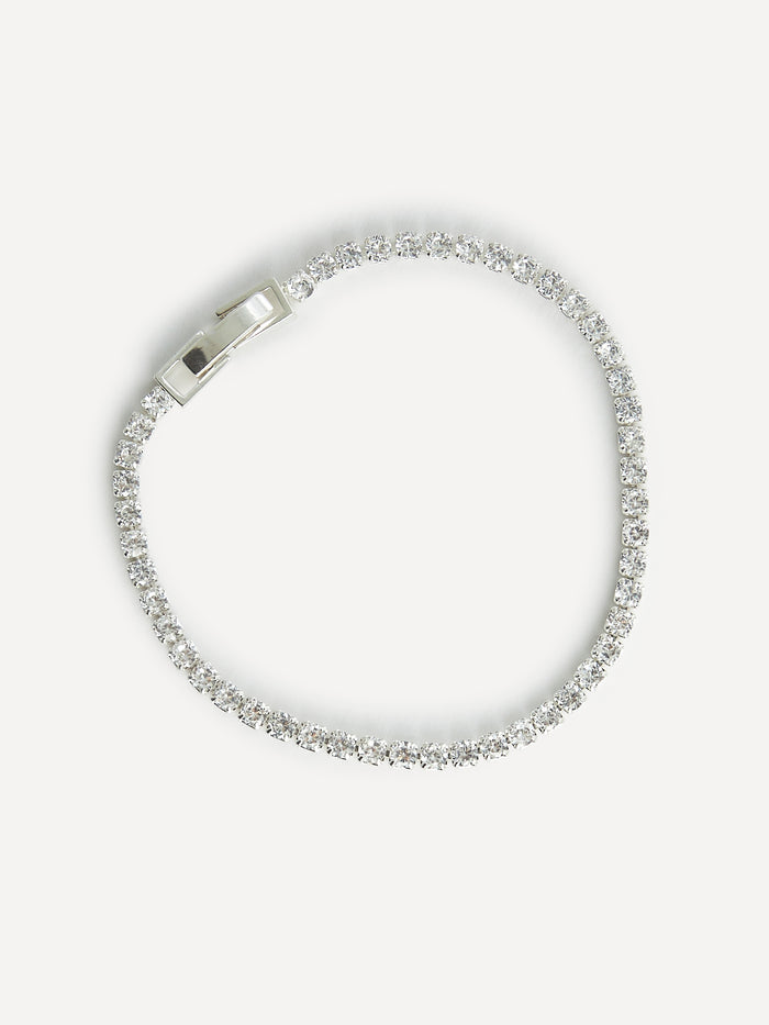 Wedlock Silver Crystal Tennis Bracelet
