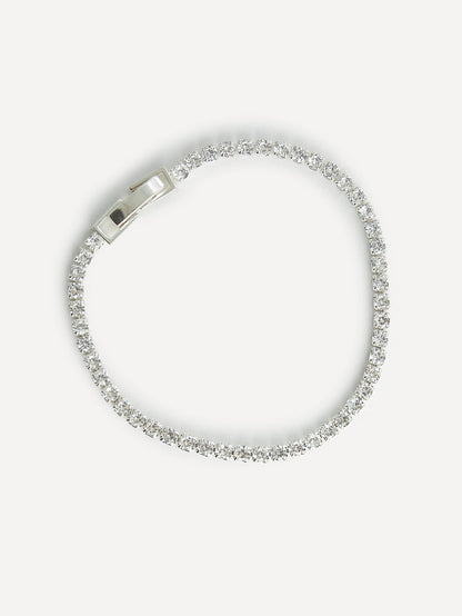 Wedlock Silver Crystal Tennis Bracelet