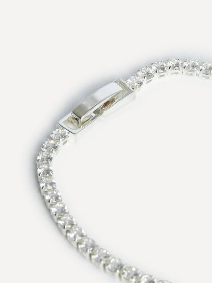 Wedlock Silver Crystal Tennis Bracelet