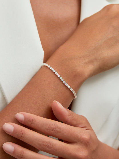 Wedlock Silver Crystal Tennis Bracelet