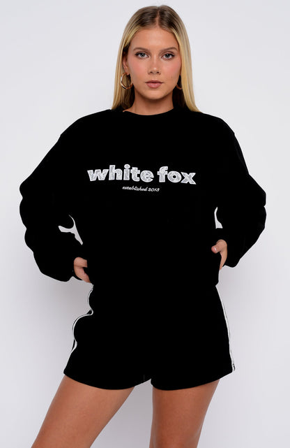 Gave You Everything Oversized Sweater Black