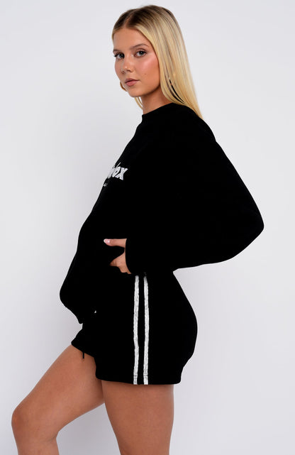 Gave You Everything Oversized Sweater Black