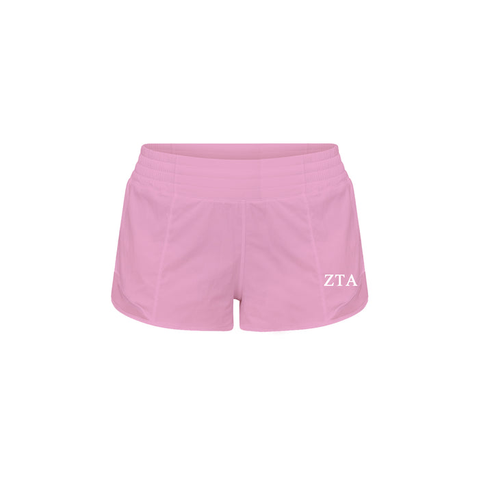 Zeta Tau Alpha lululemon Hotty Hot High-Rise Lined Short 2.5" - Pink Frosting