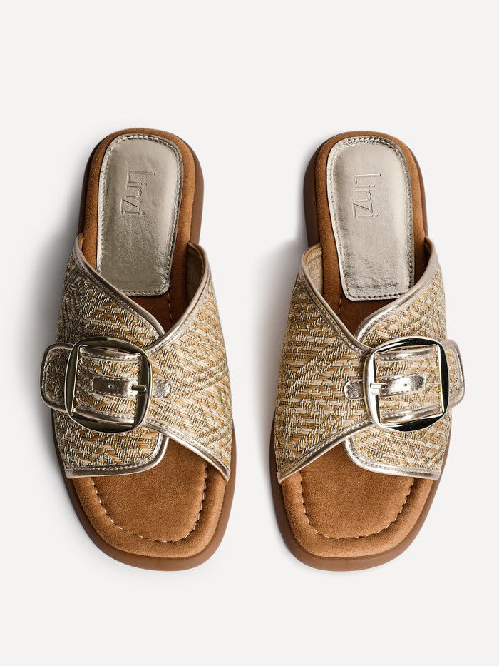 Zuma Gold Buckle Strap Sliders