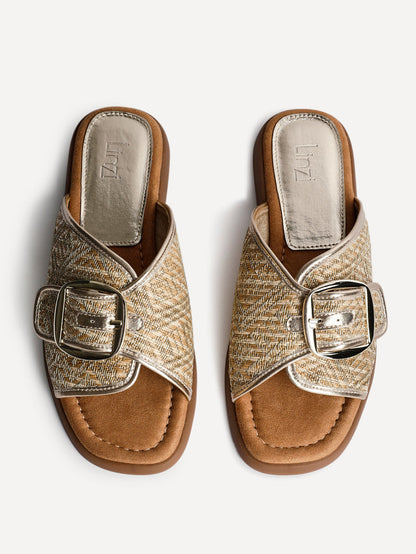 Zuma Gold Buckle Strap Sliders