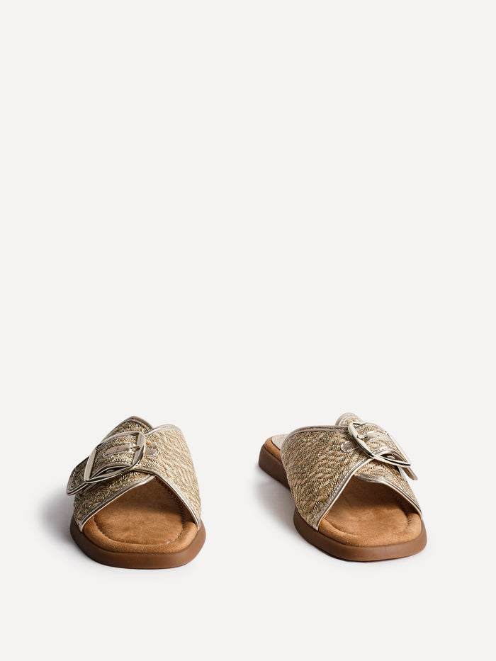 Zuma Gold Buckle Strap Sliders