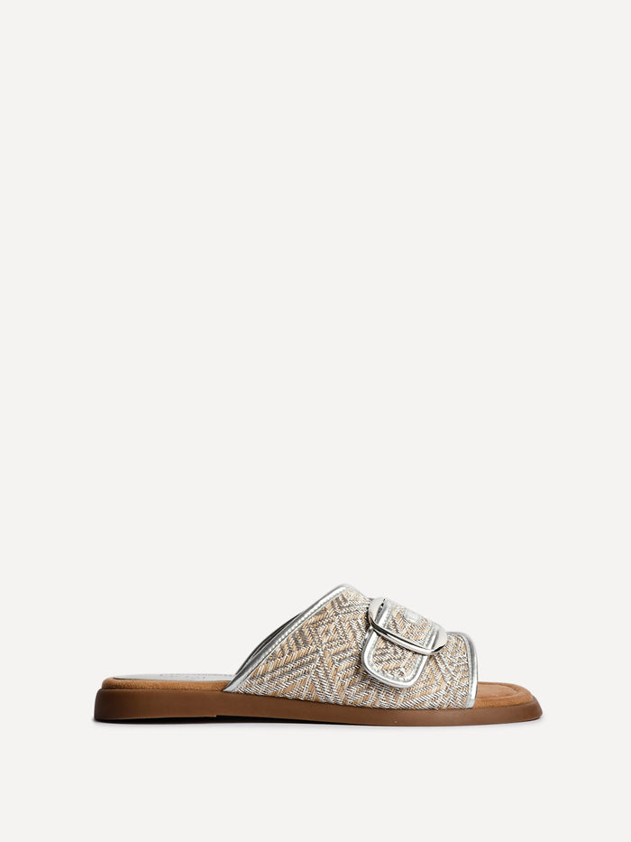 Zuma Silver Buckle Strap Sliders