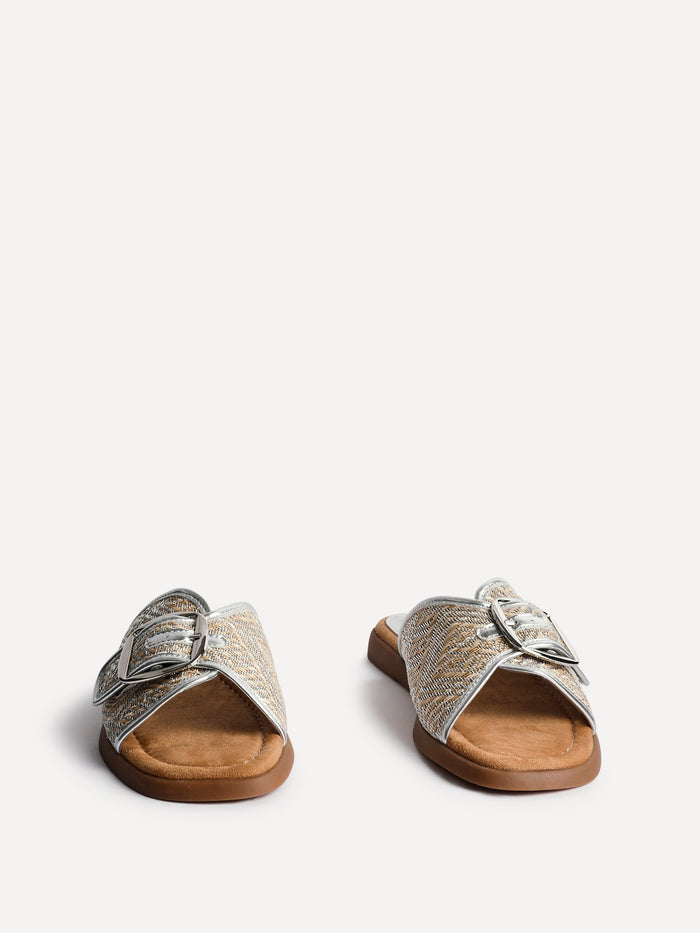 Zuma Silver Buckle Strap Sliders