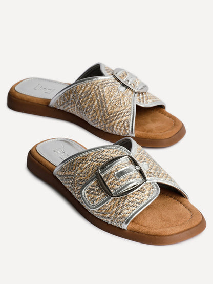 Zuma Silver Buckle Strap Sliders